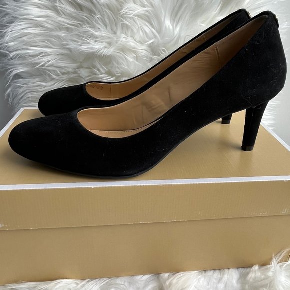 💫 LIKE NEW Michael Kors Jenna Suede Flex Pump (black, size 8.5) 👠 - Picture 1 of 6